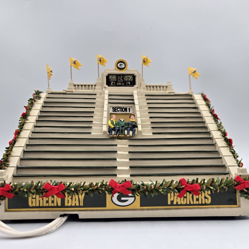 Hawthorne Village Green Bay Packers Christmas Village Main Gate Stadium Light Up